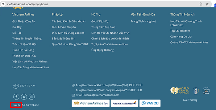 Hướng dẫn kiểm tra Đại Lý Vietnam Airlines chính hãng